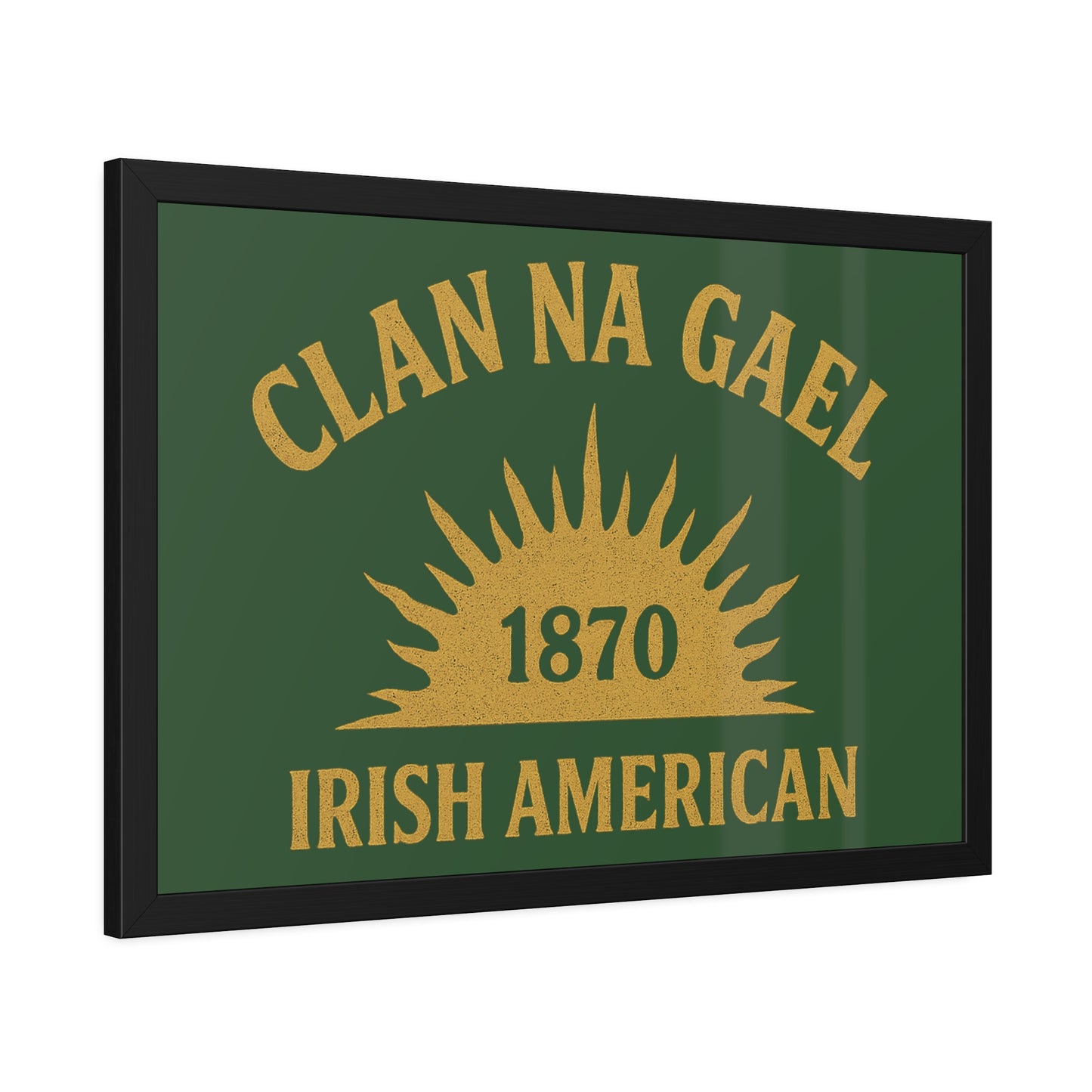 "Clan na Gael - Irish American", Framed Paper Poster (Brithemain Green)