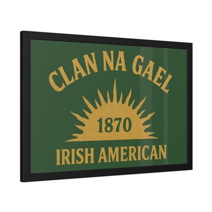 "Clan na Gael - Irish American", Framed Paper Poster (Brithemain Green)