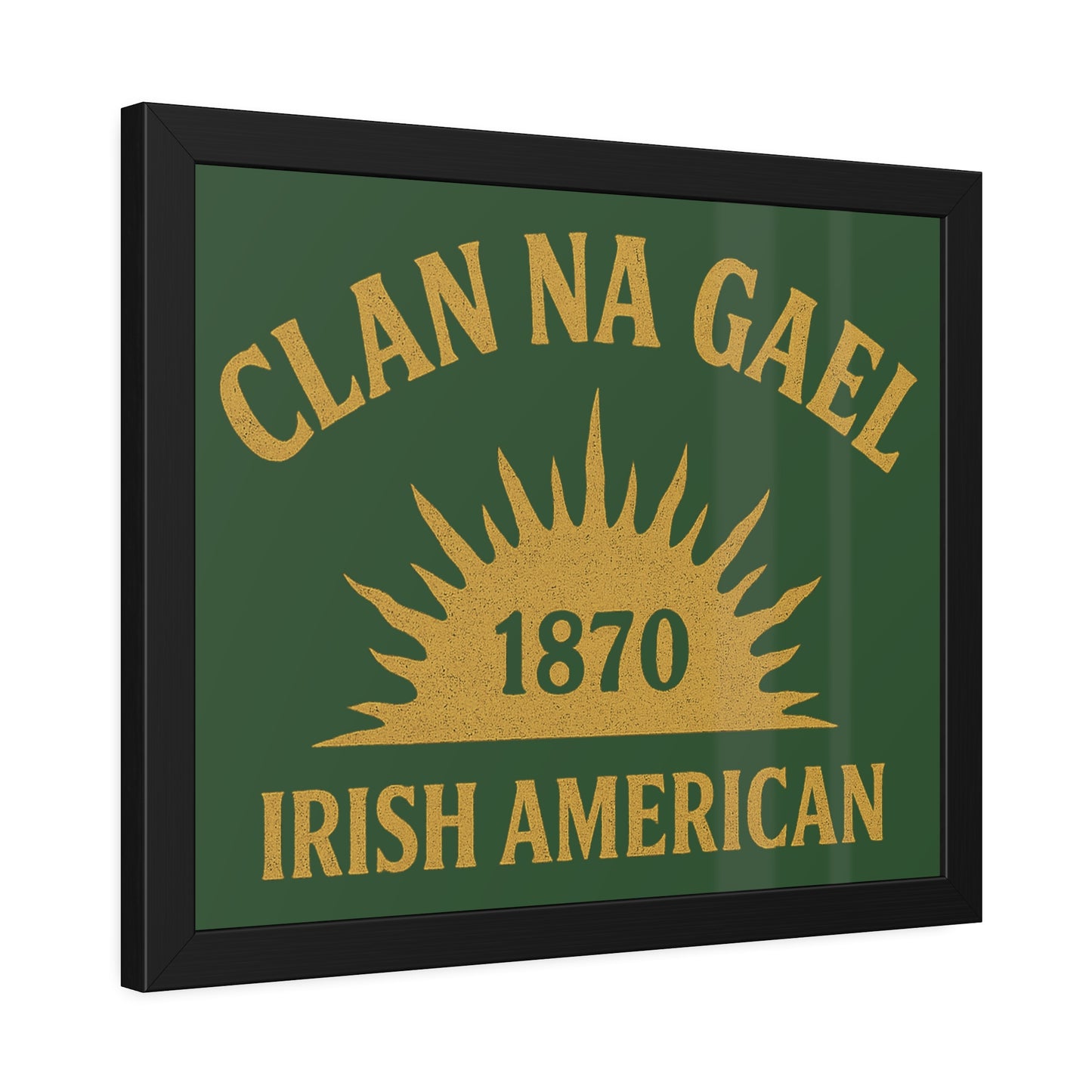 "Clan na Gael - Irish American", Framed Paper Poster (Brithemain Green)