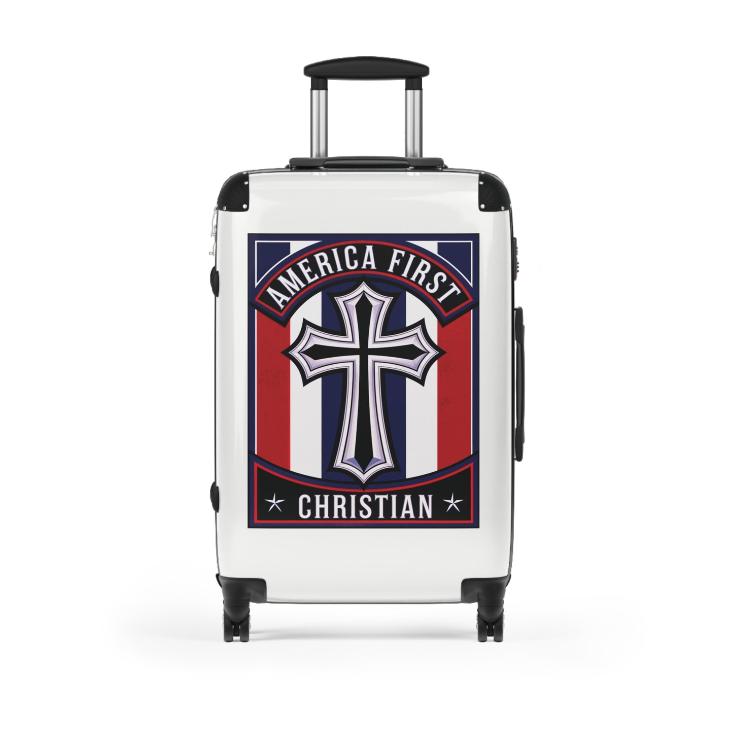"America First Christian" Wall Art #11 Suitcases (Alabaster White)