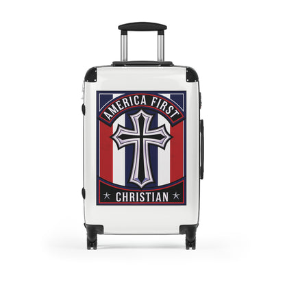 "America First Christian" Wall Art #11 Suitcases (Alabaster White)