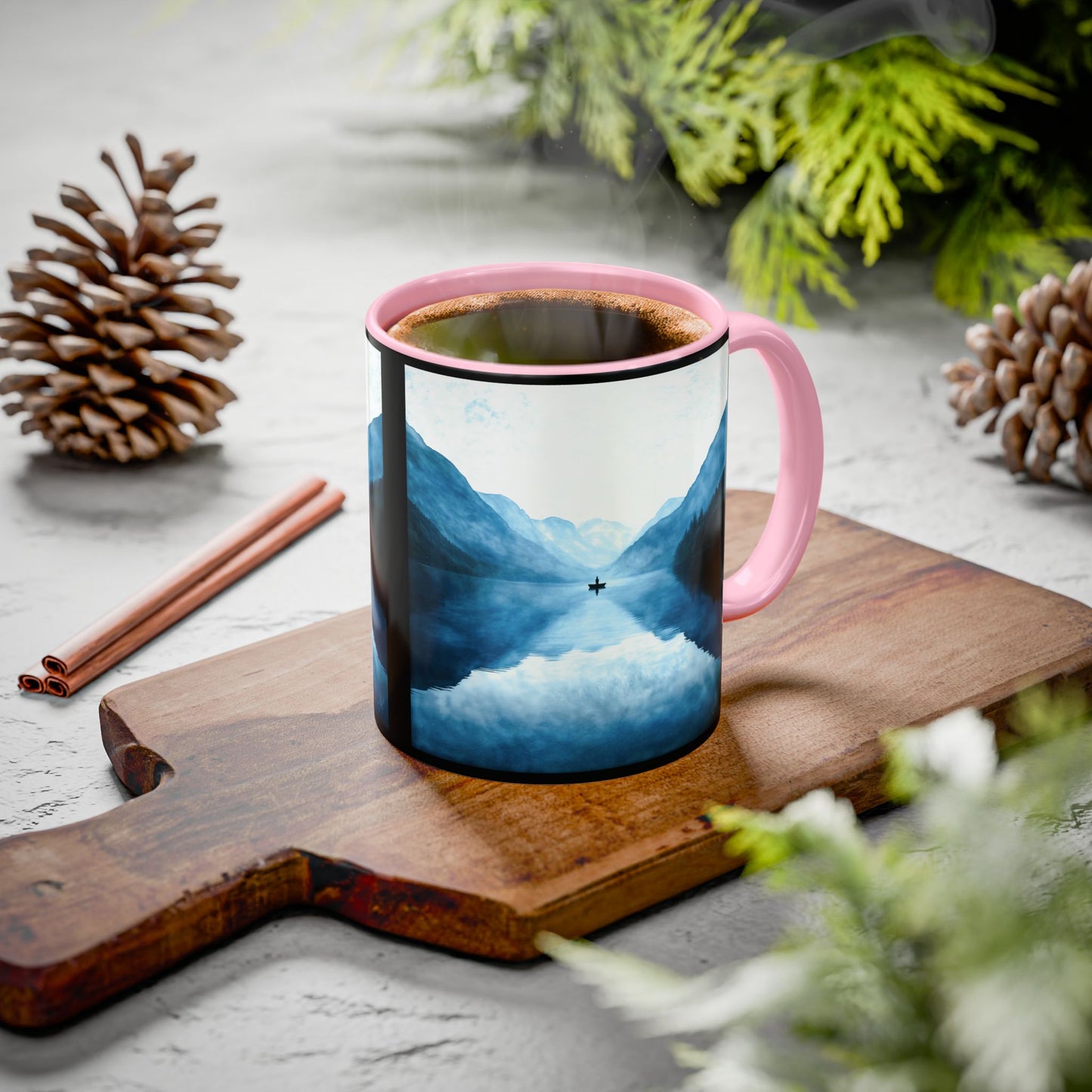 "Connected in Silence - Psalm 46:10", Colorful Mugs (11oz, 15oz)