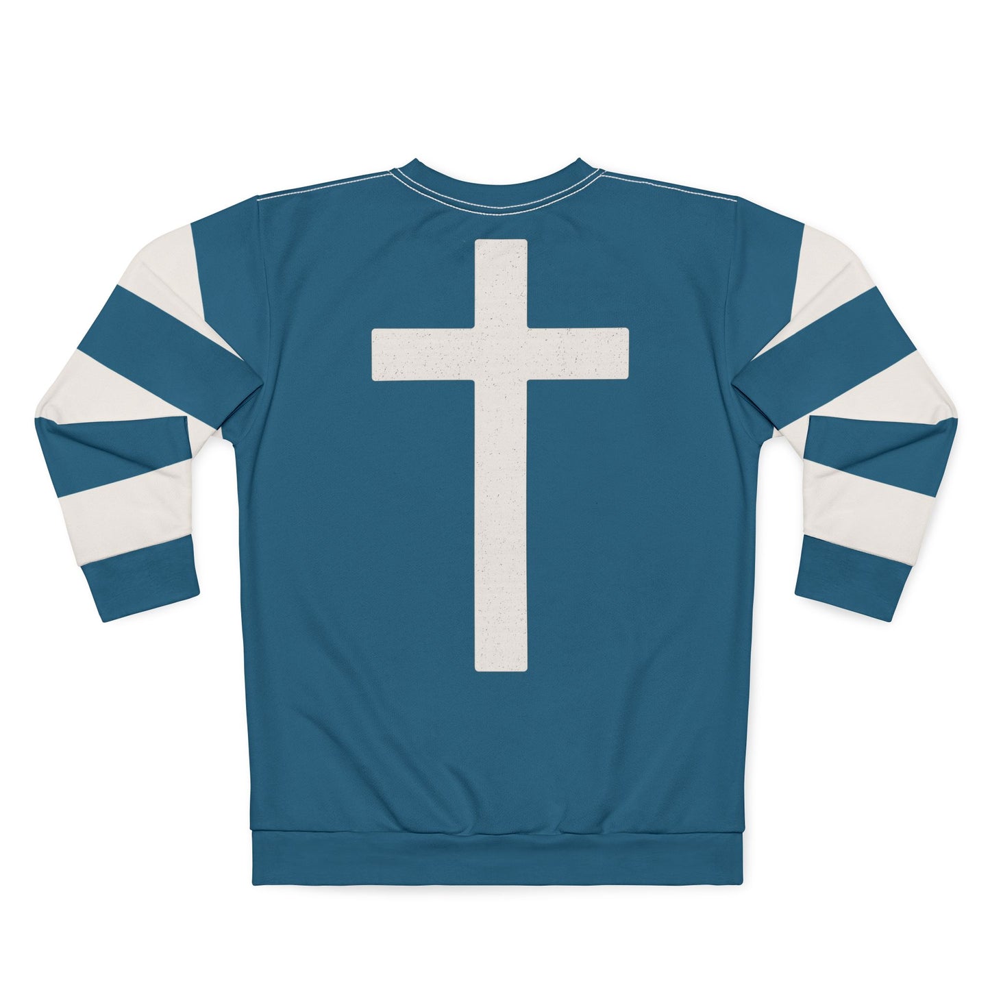 "Faith Overcomes Fear", Unisex Sweatshirt (Dark Cerulean Blue)