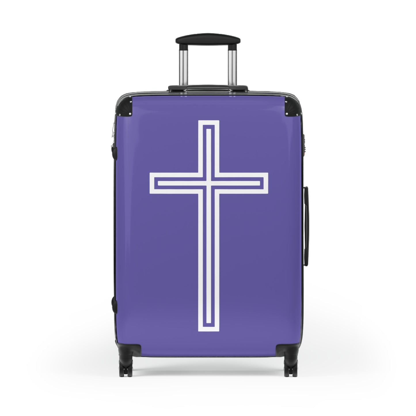 "A Simple Cross" Suitcases (Purple Blue)