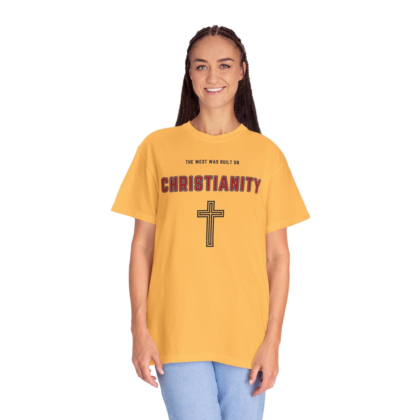"The West was built on Christianity", Unisex T-shirt