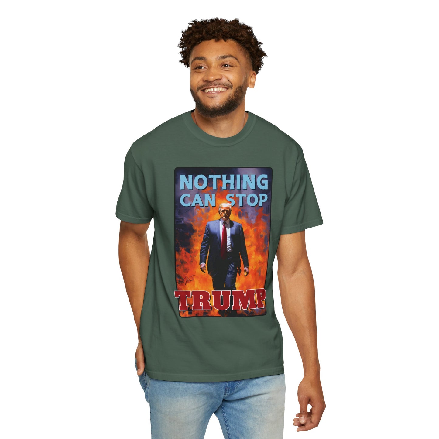 "Nothing Can Stop Trump", Unisex T-shirt (Dark Colors)