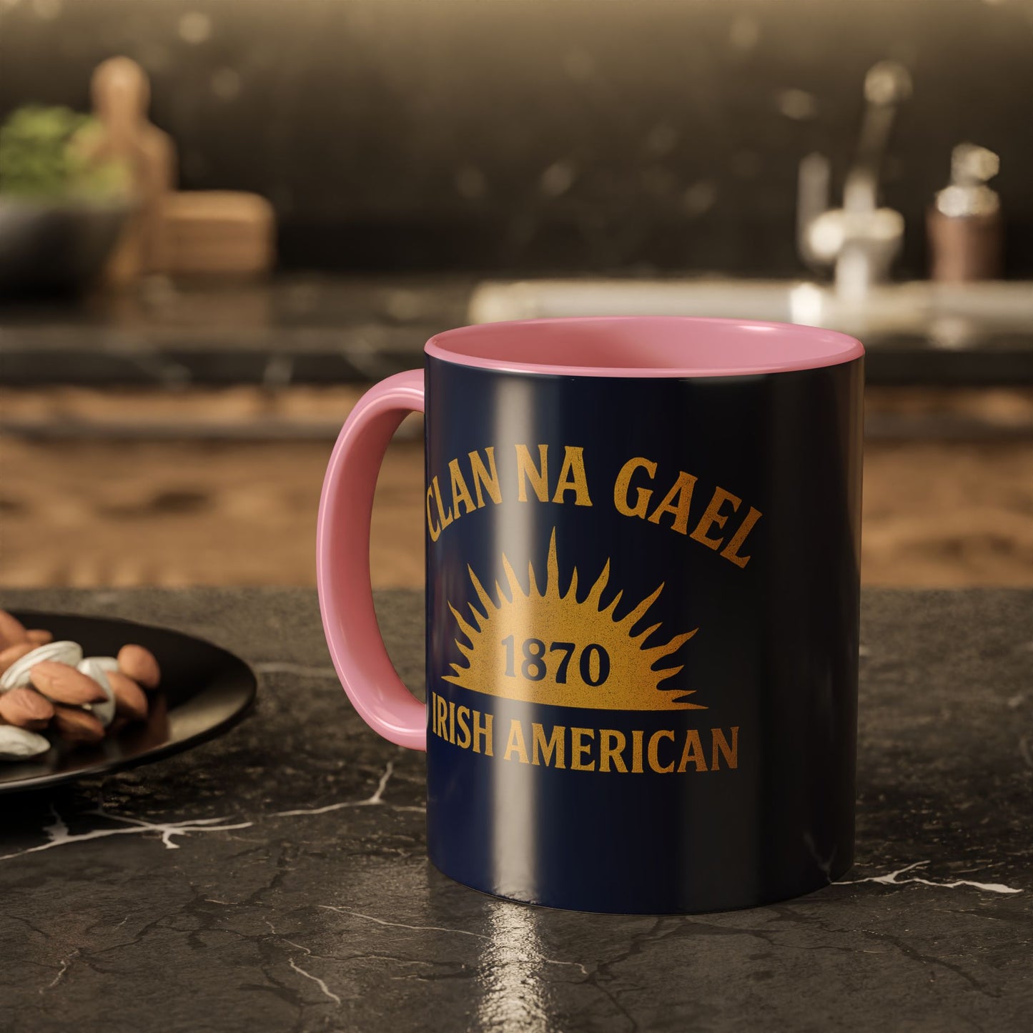 "Clan na Gael - Irish American", Colorful Mugs (11oz, 15oz) (Mariana Blue)