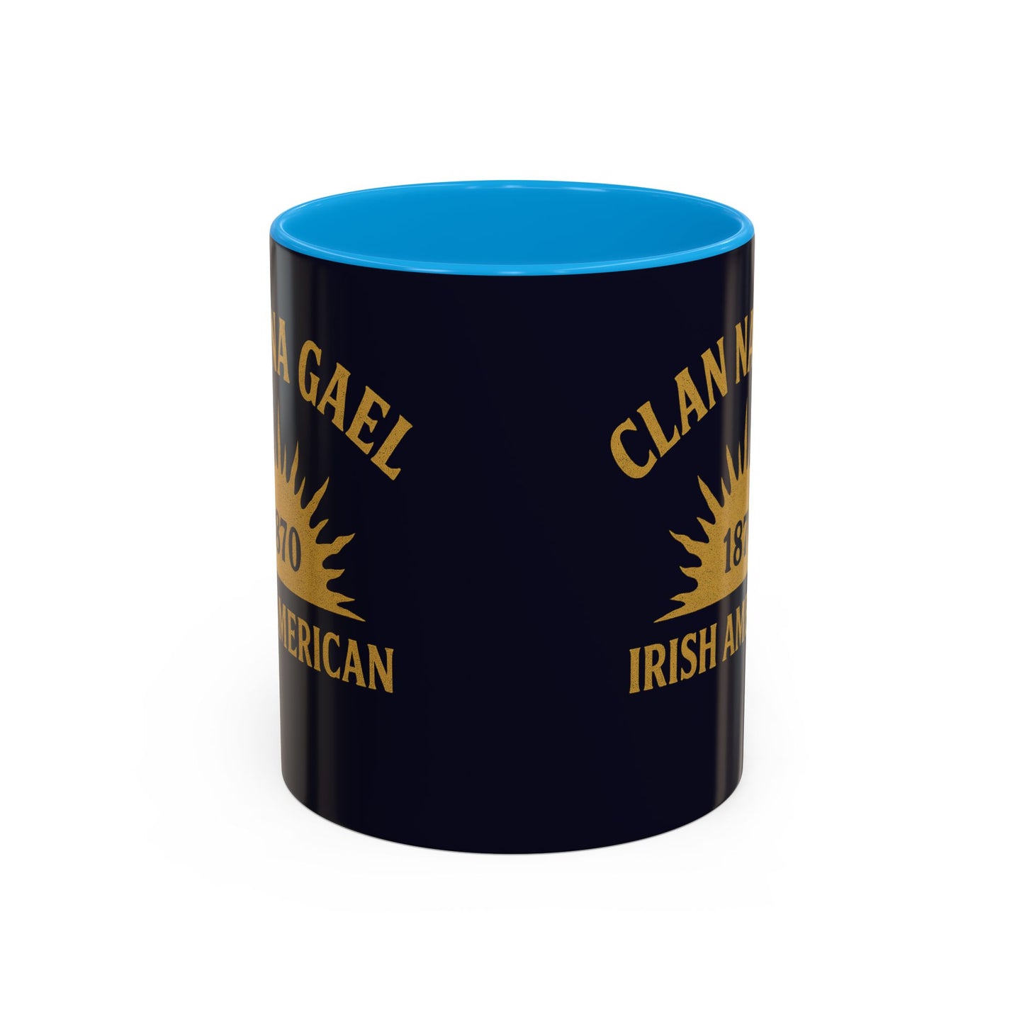 "Clan na Gael - Irish American", Colorful Mugs (11oz, 15oz) (Black Rock Blue)