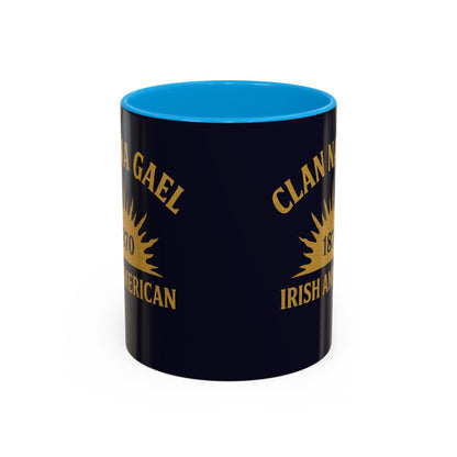 "Clan na Gael - Irish American", Colorful Mugs (11oz, 15oz) (Black Rock Blue)