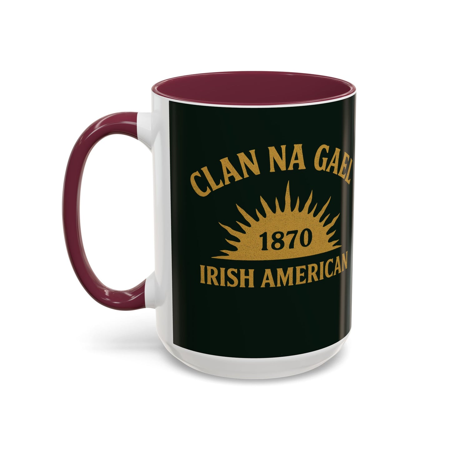 "Clan na Gael - Irish American", Colorful Mugs (11oz, 15oz) (Túath Green)