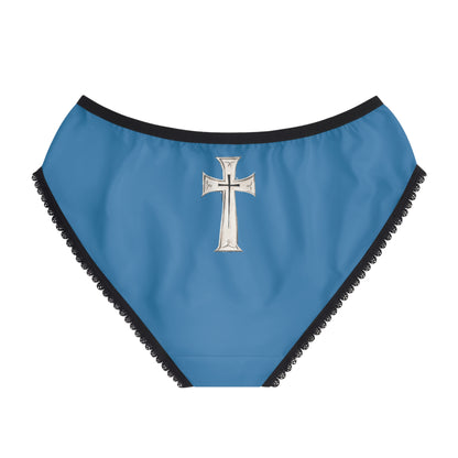 "First Darkness Then Comes Light" #02, Women's Briefs (Cerulean Ember)