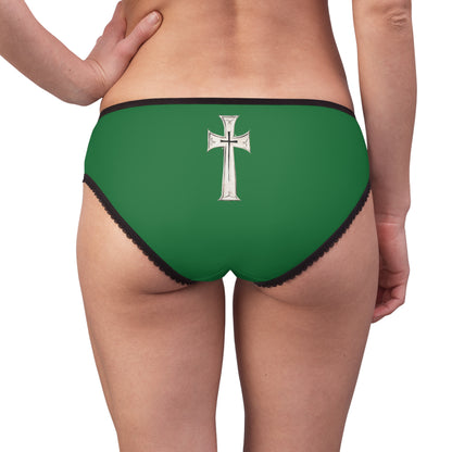 "First Darkness Then Comes Light" #02, Women's Briefs (Patrick Leaf Green)