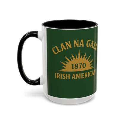 "Clan na Gael - Irish American", Colorful Mugs (11oz, 15oz) (Brithemain Green)