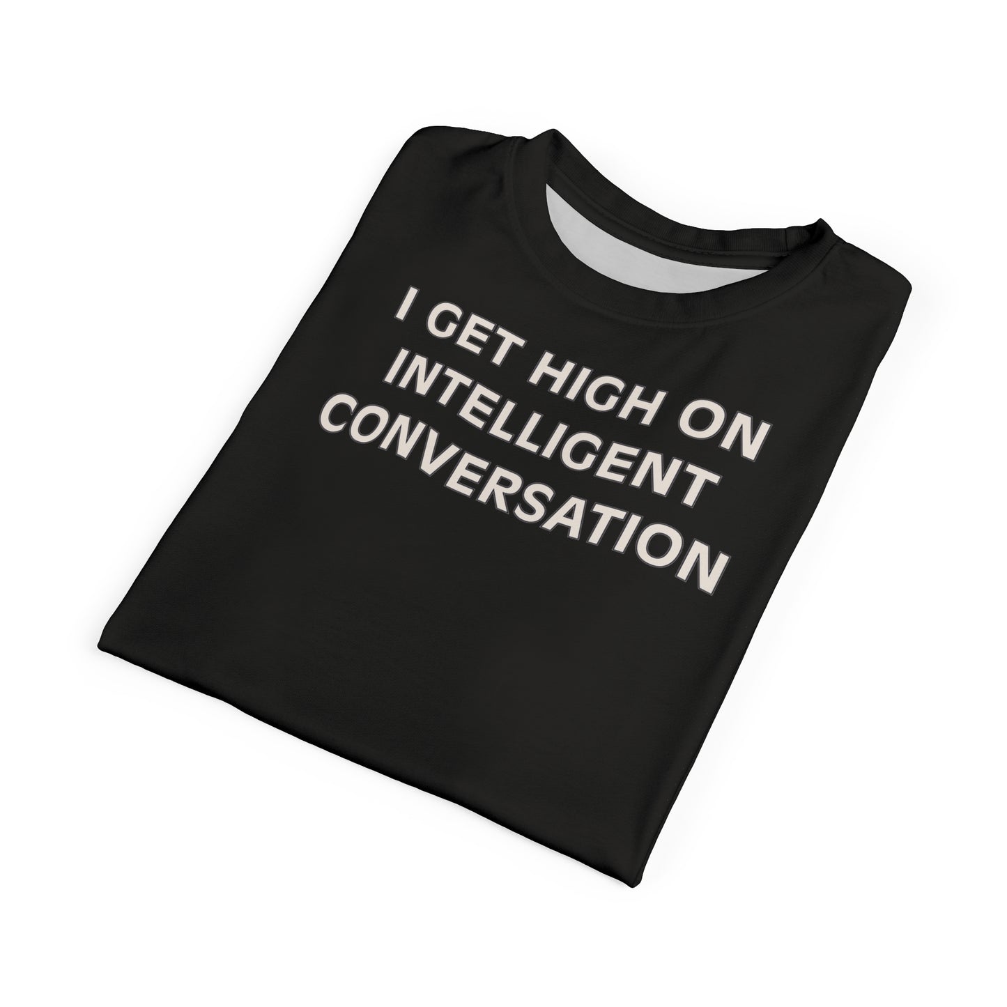 "Intelligent Conversation", Unisex T-shirt (Dark Veil)