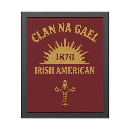 "Clan na Gael - Irish American", Framed Paper Poster (Palladius Red)