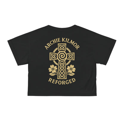 "Archie Kilmor Cross - Reforged" #01, Crop Tee (Moonless Black)