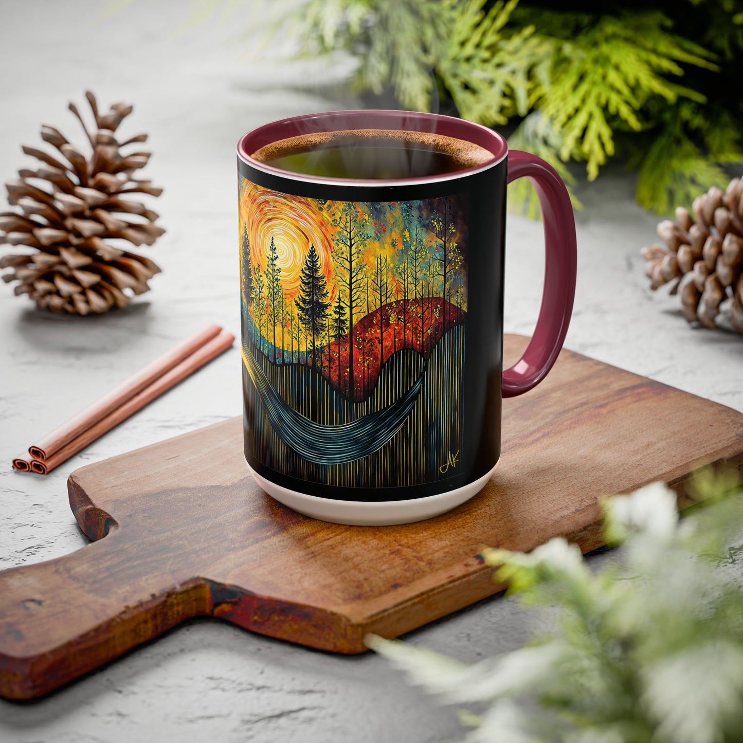 "Sacred Resonance", Colorful Mugs (11oz, 15oz)