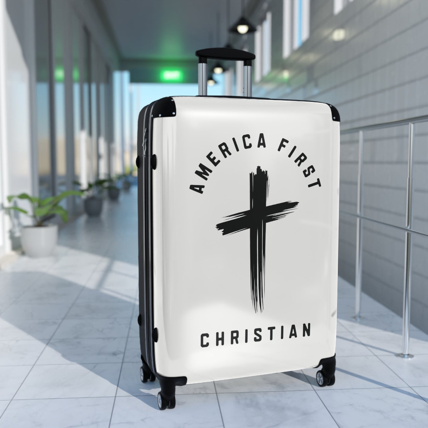 "America First Christian" #05 Suitcases (Alabaster White)