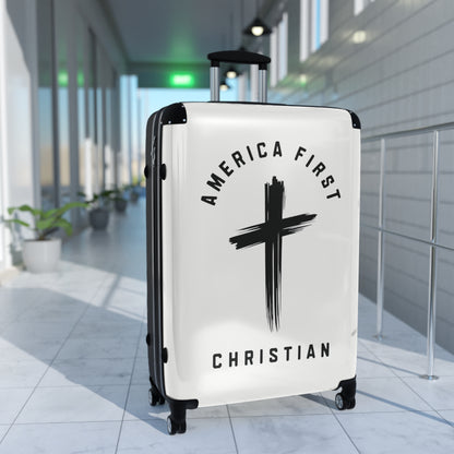"America First Christian" #05 Suitcases (Alabaster White)