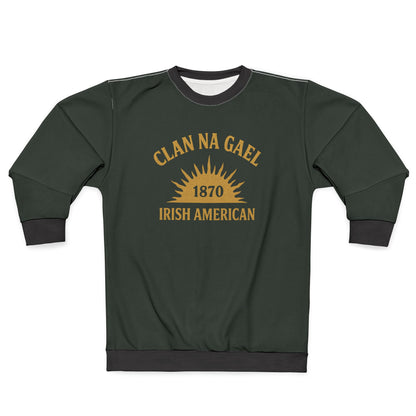 "Clan na Gael - Irish American", Unisex Sweatshirt (Túath Green)