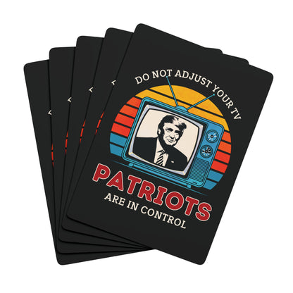 "Patriots are in Control" #01, Political Playing Cards (70's Black)