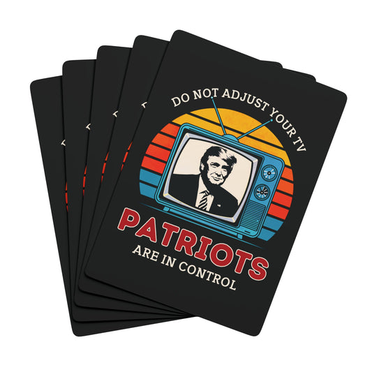 "Patriots are in Control" #01, Political Playing Cards (70's Black)