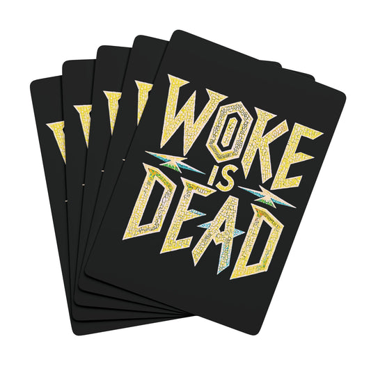 "Woke is Dead", Cultural Playing Cards (70's Black)