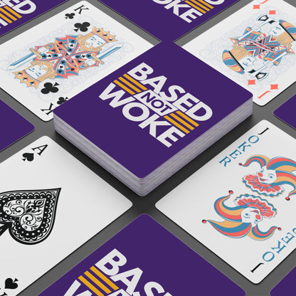"Based not Woke" #01, Cultural Playing Cards (Deep Purple)