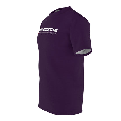 "Progressivism - Enemy of Western Civilization", Unisex Tee (Purple Nights)