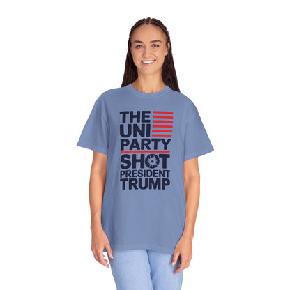 "The Uniparty Shot President Trump" #01, Unisex T-shirt