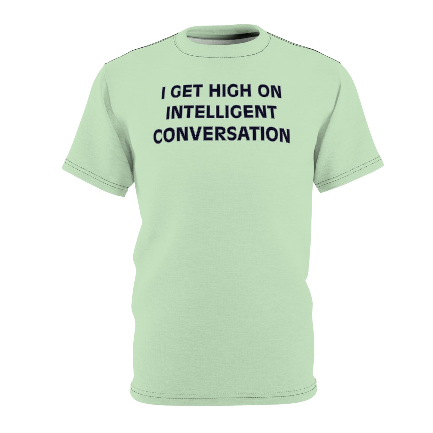 "Intelligent Conversation", Unisex T-shirt (Mint Gloss)