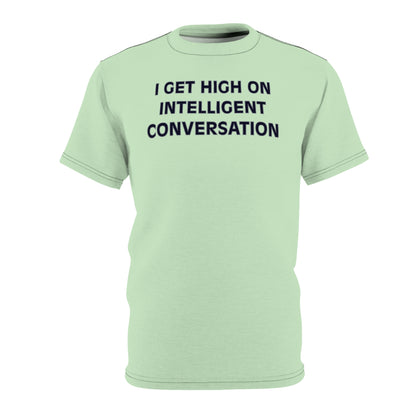 "Intelligent Conversation", Unisex T-shirt (Mint Gloss)