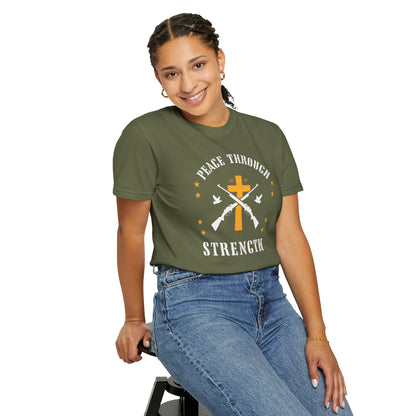 "Peace Through Strength" #01, Unisex T-shirt