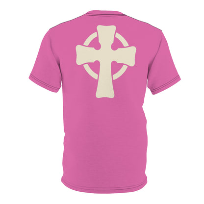 "Retro Jesus", Unisex T-shirt (Rosy Pink)