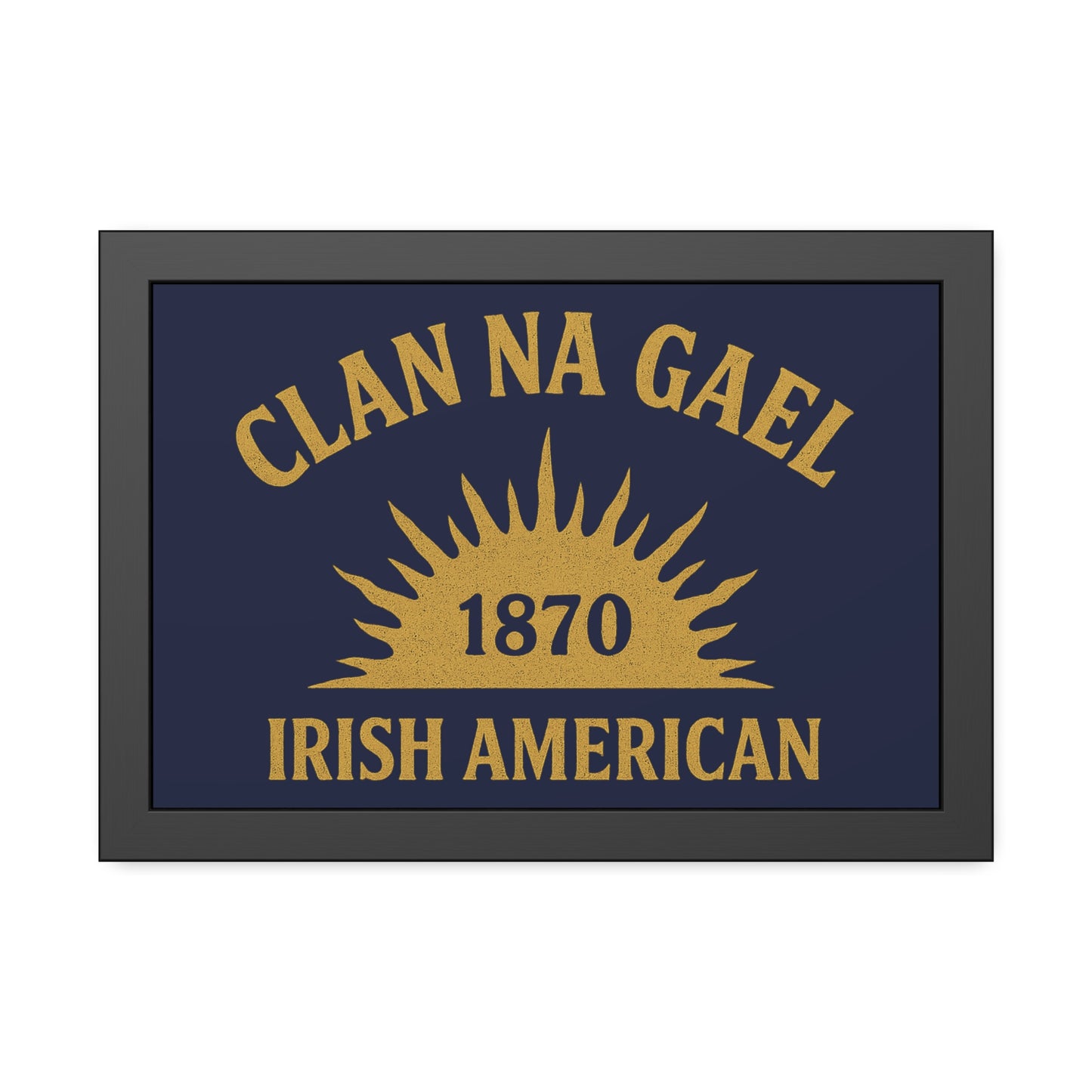 "Clan na Gael - Irish American", Framed Paper Poster (Mariana Blue)