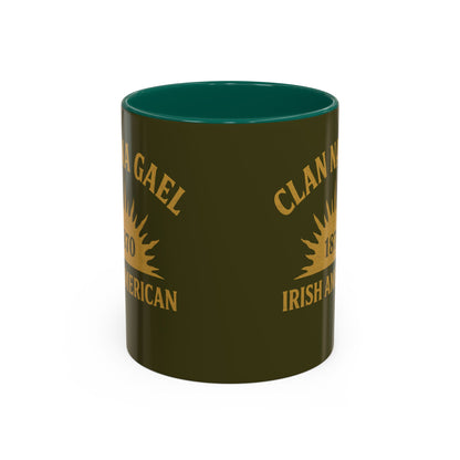 "Clan na Gael - Irish American", Colorful Mugs (11oz, 15oz) (Fianna Green)