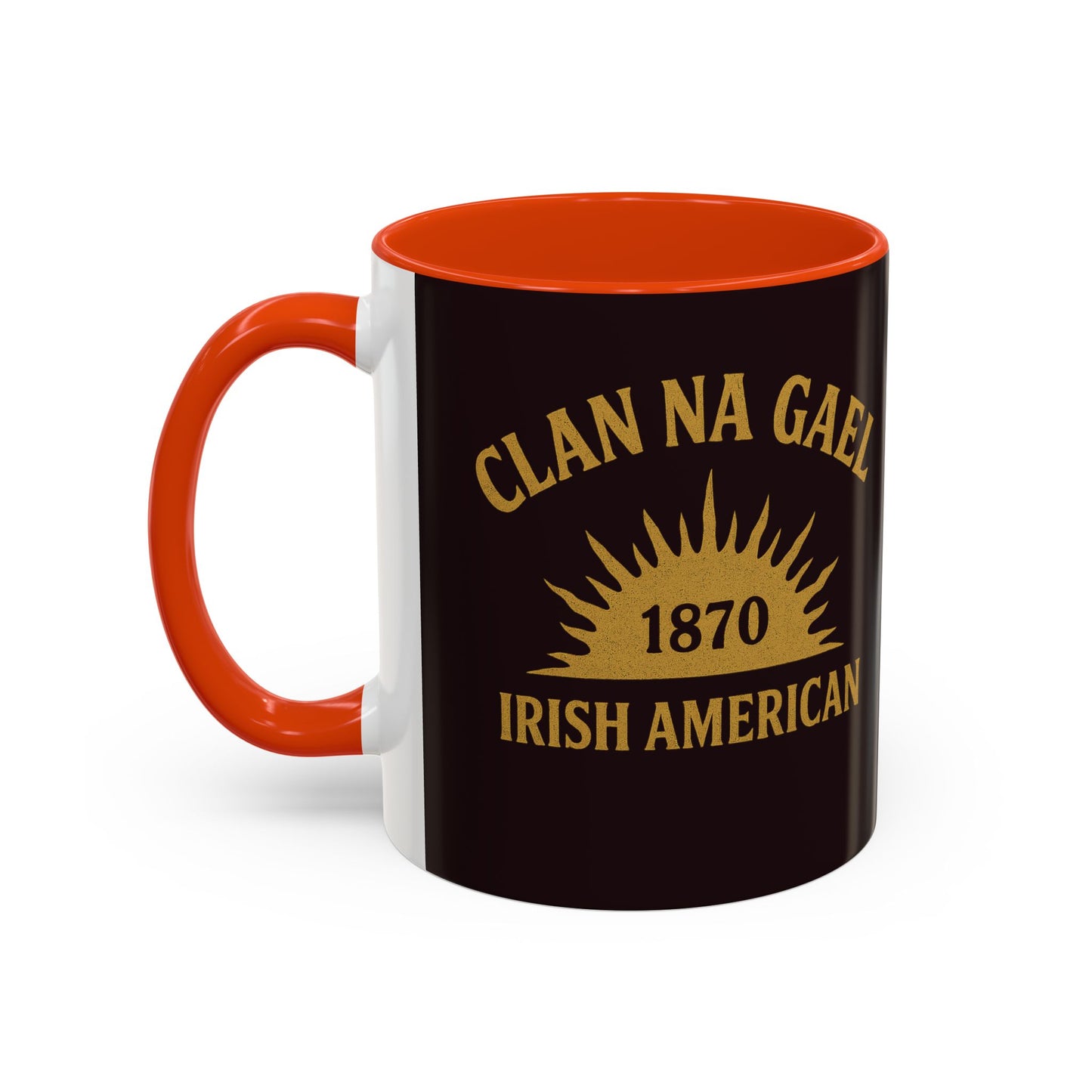 "Clan na Gael - Irish American", Colorful Mugs (11oz, 15oz) (Seal Brown)