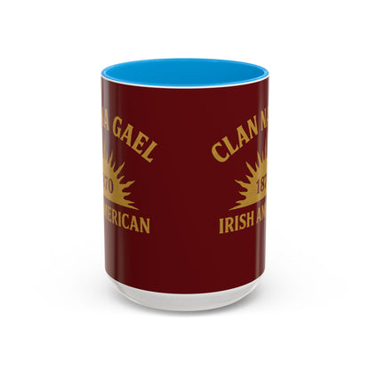 "Clan na Gael - Irish American", Colorful Mugs (11oz, 15oz) (Palladius Red)