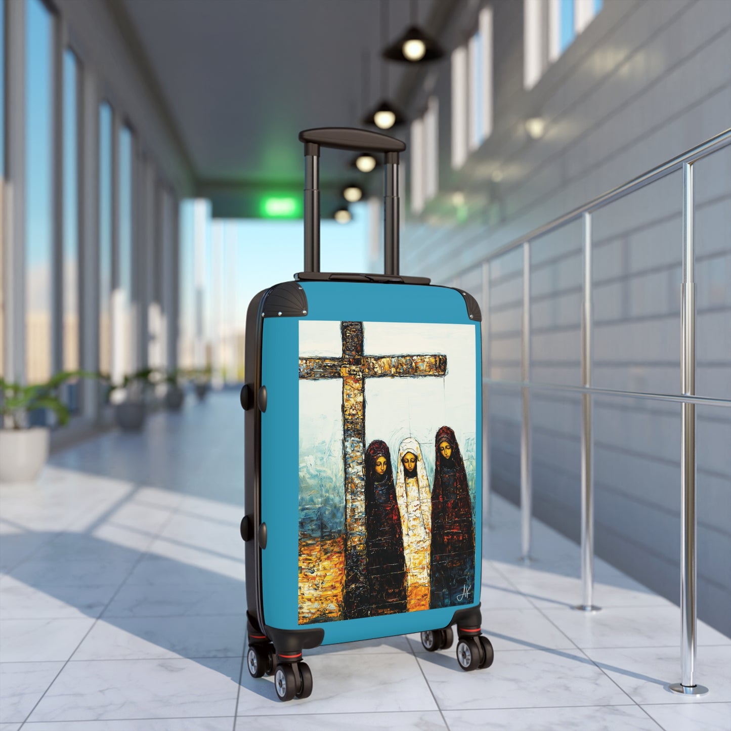 "At-the-Foot of the Cross - John 19:25", Suitcases (Turquoise)