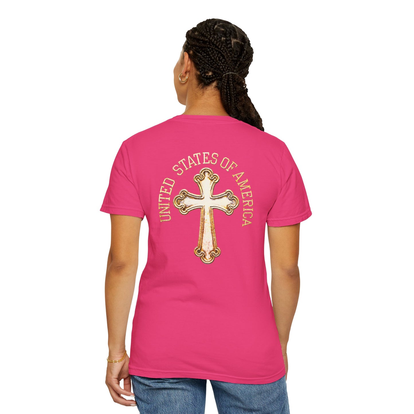 "USA Gold Cross", Unisex T-shirt