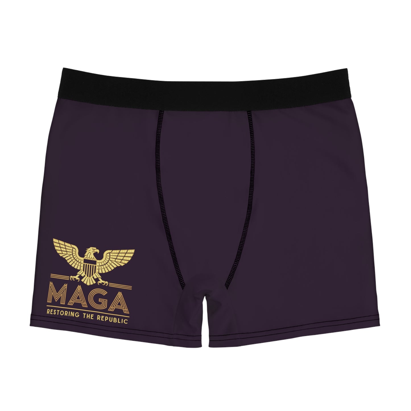 "MAGA - Restoring the Republic", Men's Boxer Briefs (Purple Nights)