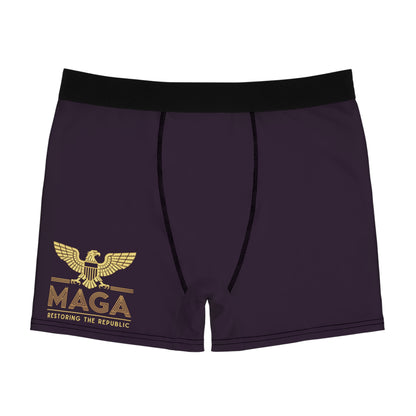 "MAGA - Restoring the Republic", Men's Boxer Briefs (Purple Nights)