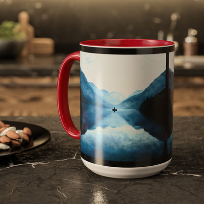 "Connected in Silence - Psalm 46:10", Colorful Mugs (11oz, 15oz)