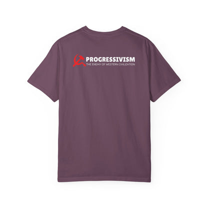 "Progressivism - Enemy of Western Civilization", Unisex T-shirt (Dark Colors)