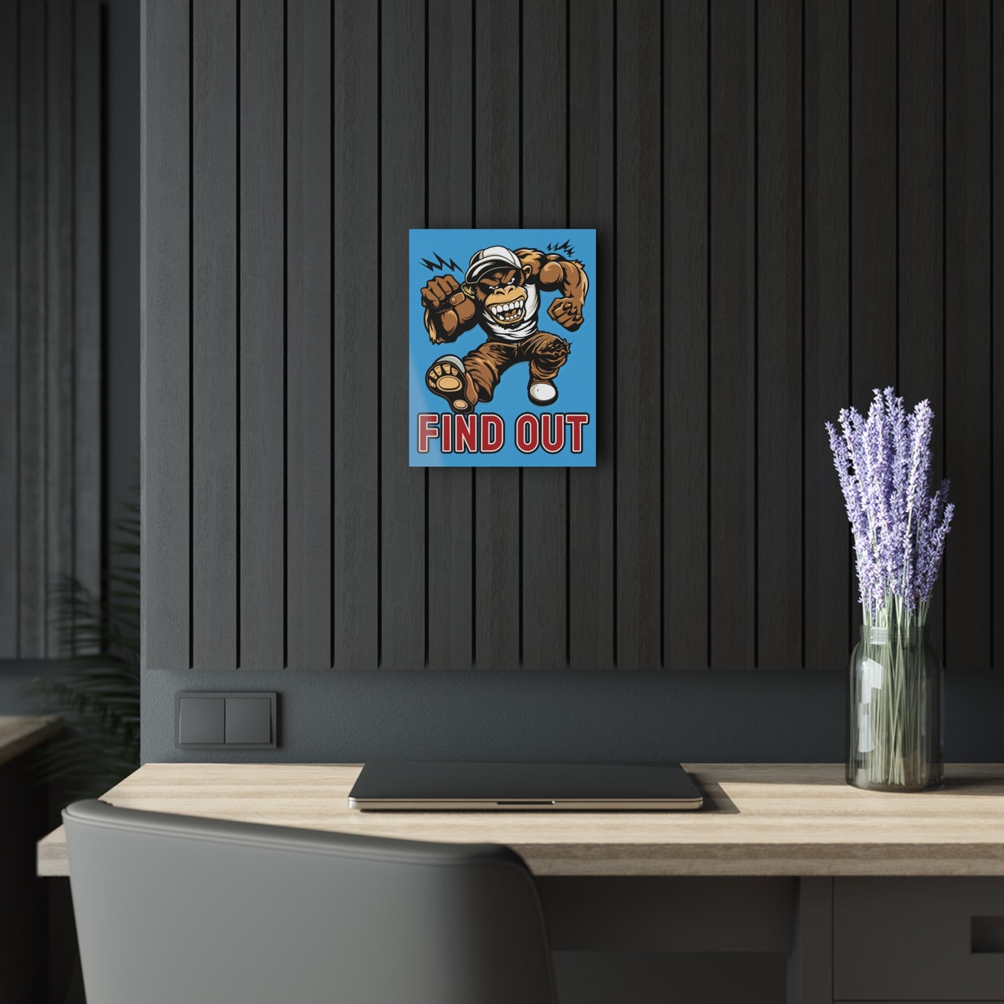 "Find Out", Acrylic Wall Prints (French Cleat Hanging) (Swimmer Blue)