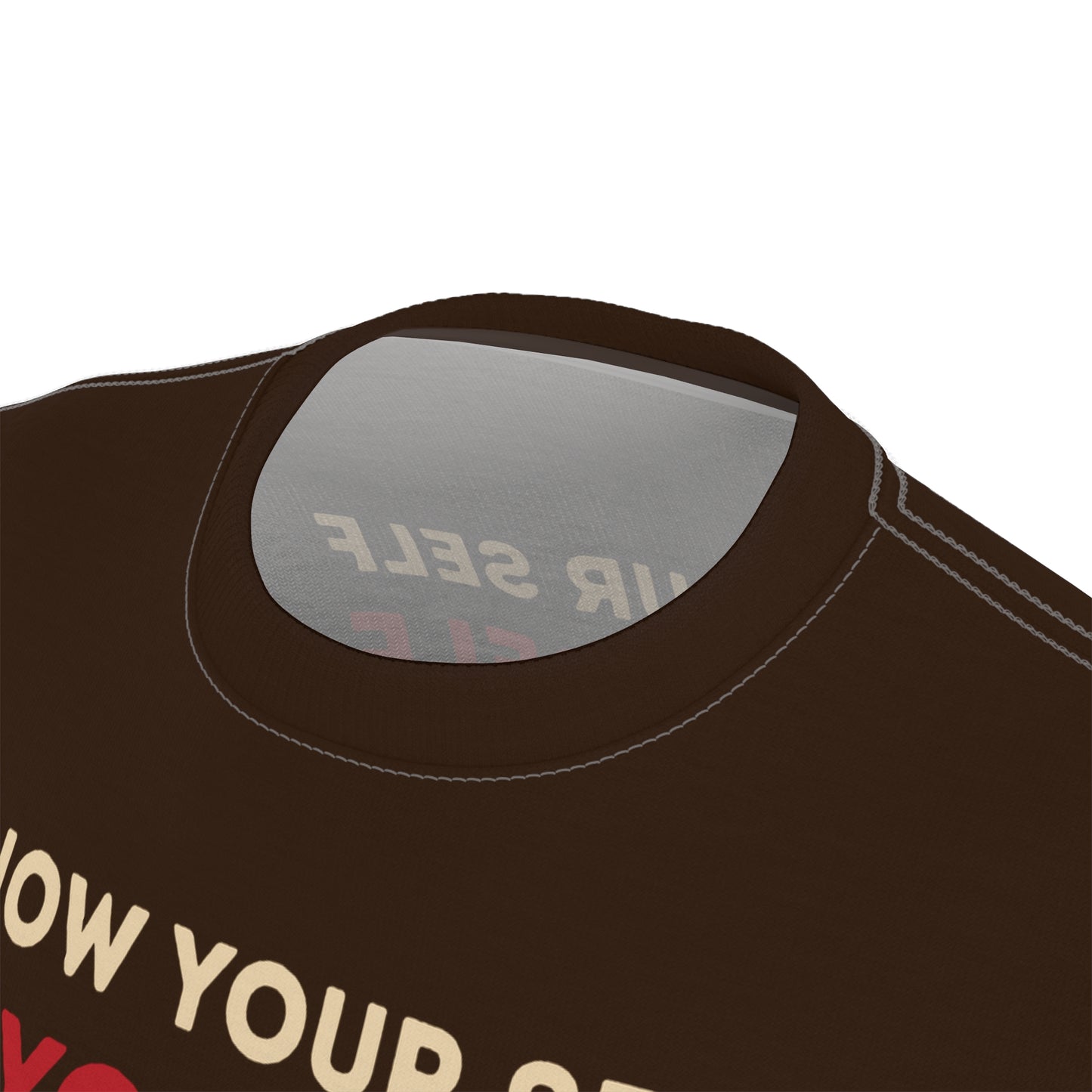 "Know Your Self", Unisex T-shirt (Zinnwaldite Brown)
