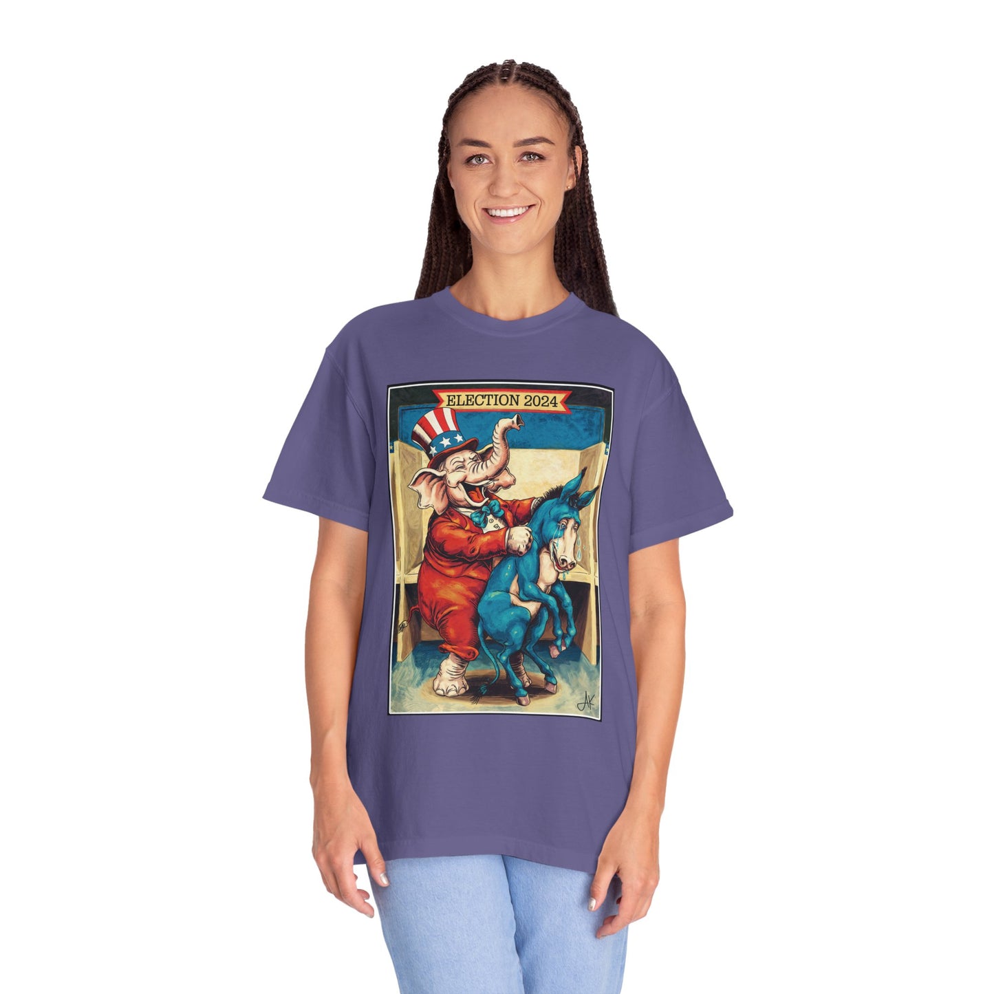 "MAGA Spanked the Donkeys 2024", Unisex T-shirt (Dark Colors)