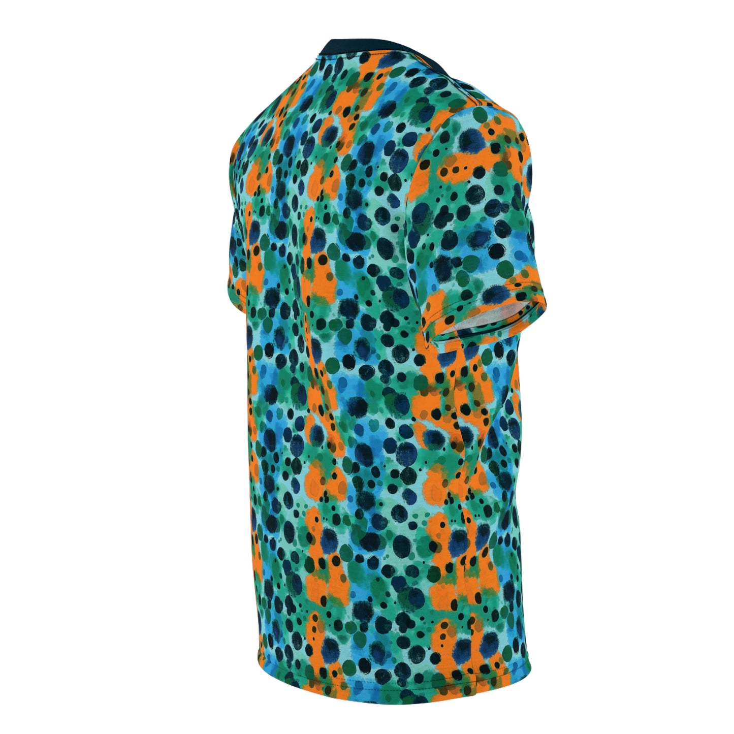 "Midnight Coral", Unisex Tee (Atlantic Storm Blue)