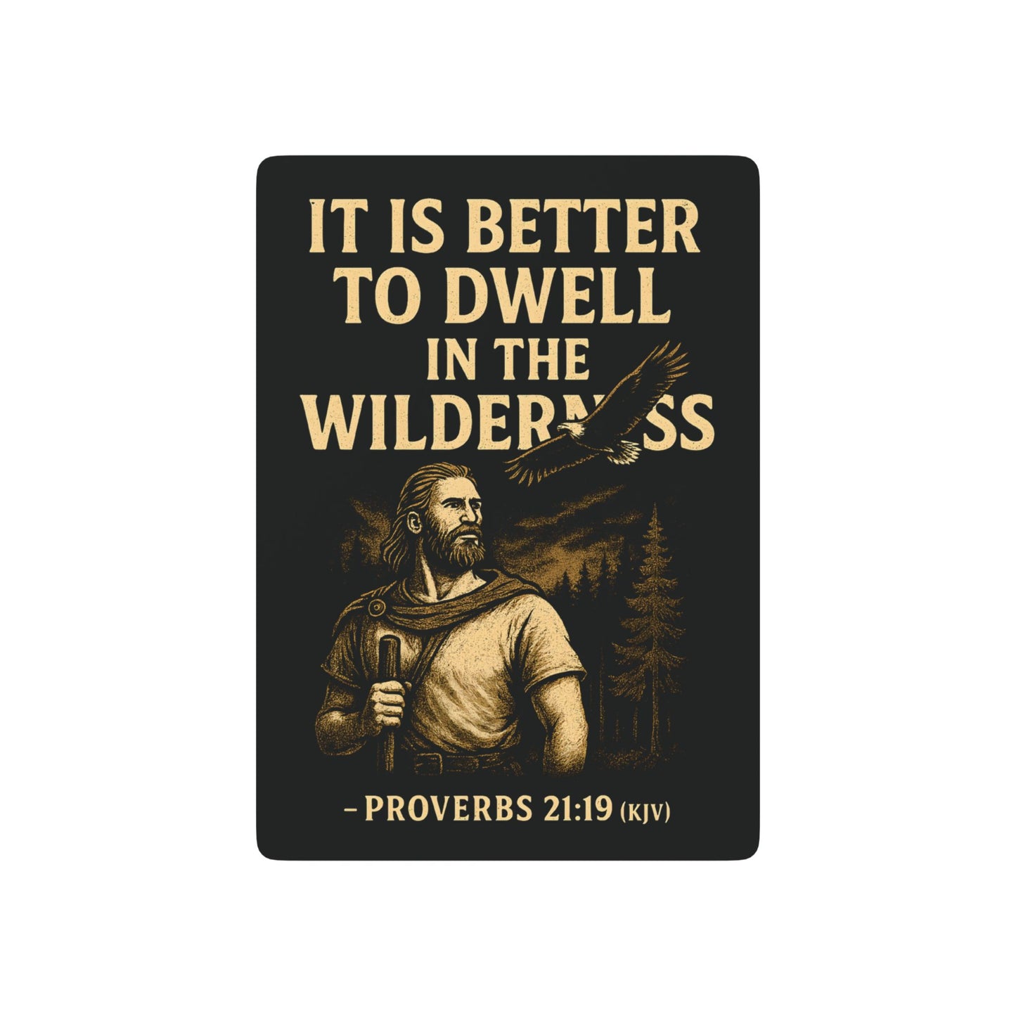 "Proverbs 21:19 (KJV)", Retro Playing Cards (Void Black)