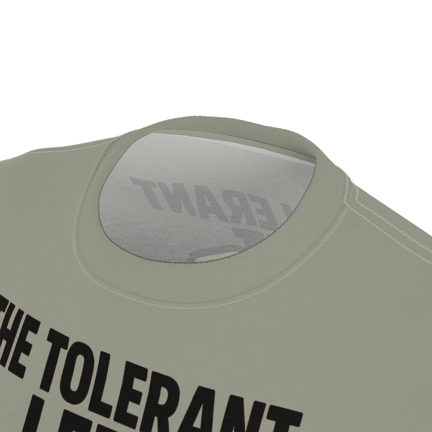 "The Tolerant Left", Unisex T-shirt (Deep Seagrass Grey)